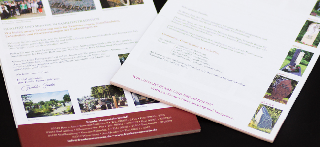 Franke Naturstein Anschreiben