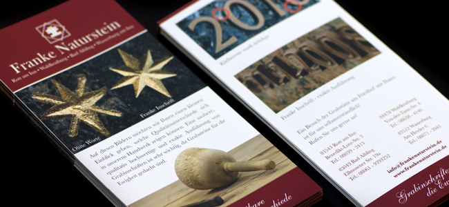 Franke Naturstein Falzflyer