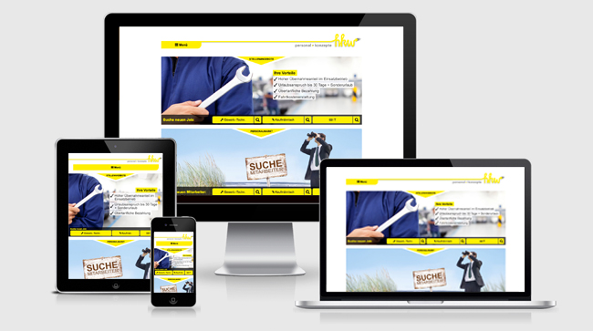 Ihre Website perfekt designt für jeden Bildschirm!