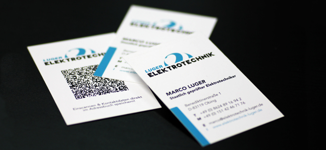 Zweisprachige Visitenkarte