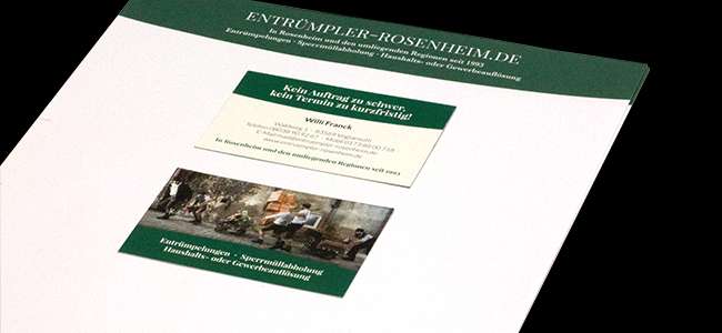 Willi Franck Visitenkarten und Briefpapier