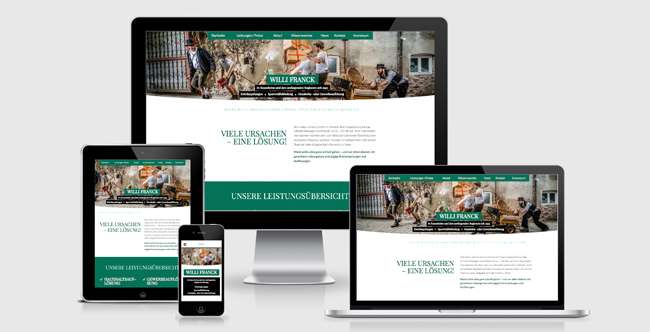 Responsive Webdesign für Entrümpler Willi Franck