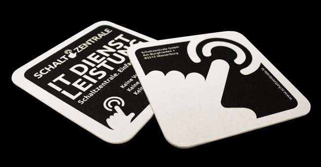 Bierdeckel für die Schaltzentrale GmbH