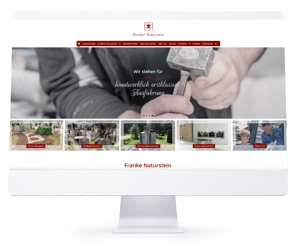 Webdesign - Franke Naturstein GmbH