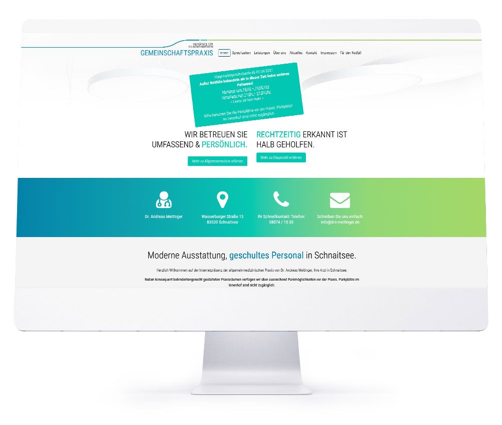 Die perfekte Webseite für Ihr Hotel - Gemeinschaftspraxis Drs. Meitinger