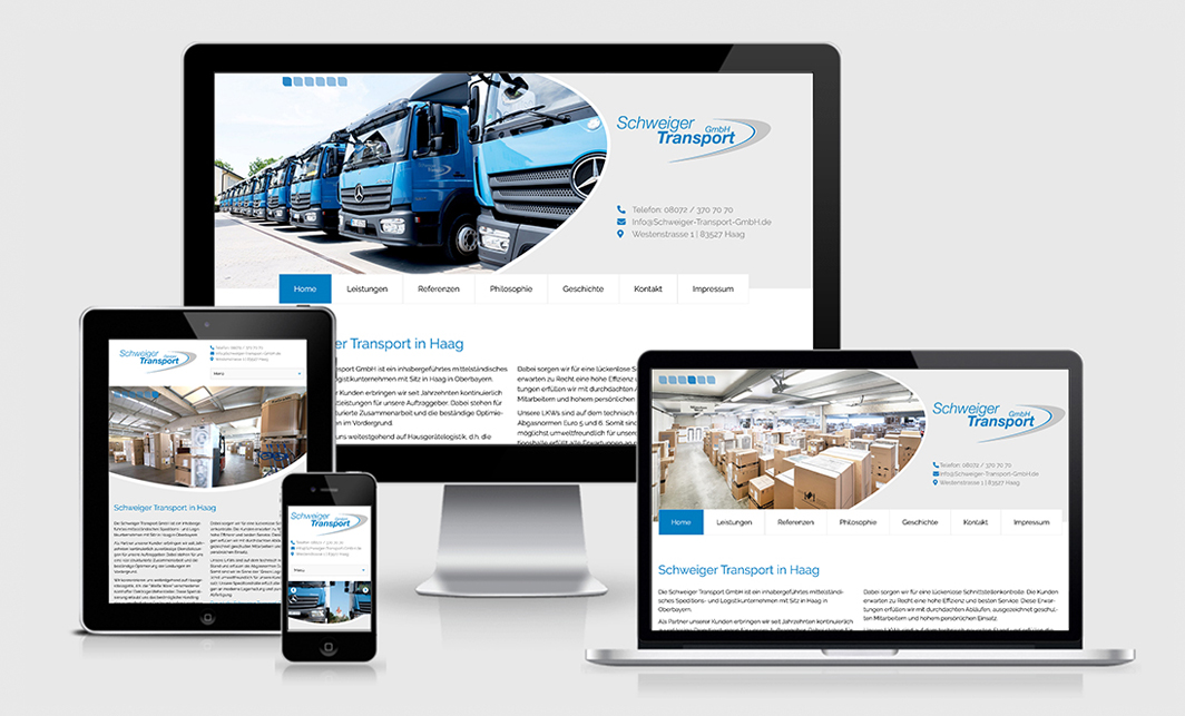 Neue Homepage für Schweiger Transport GmbH