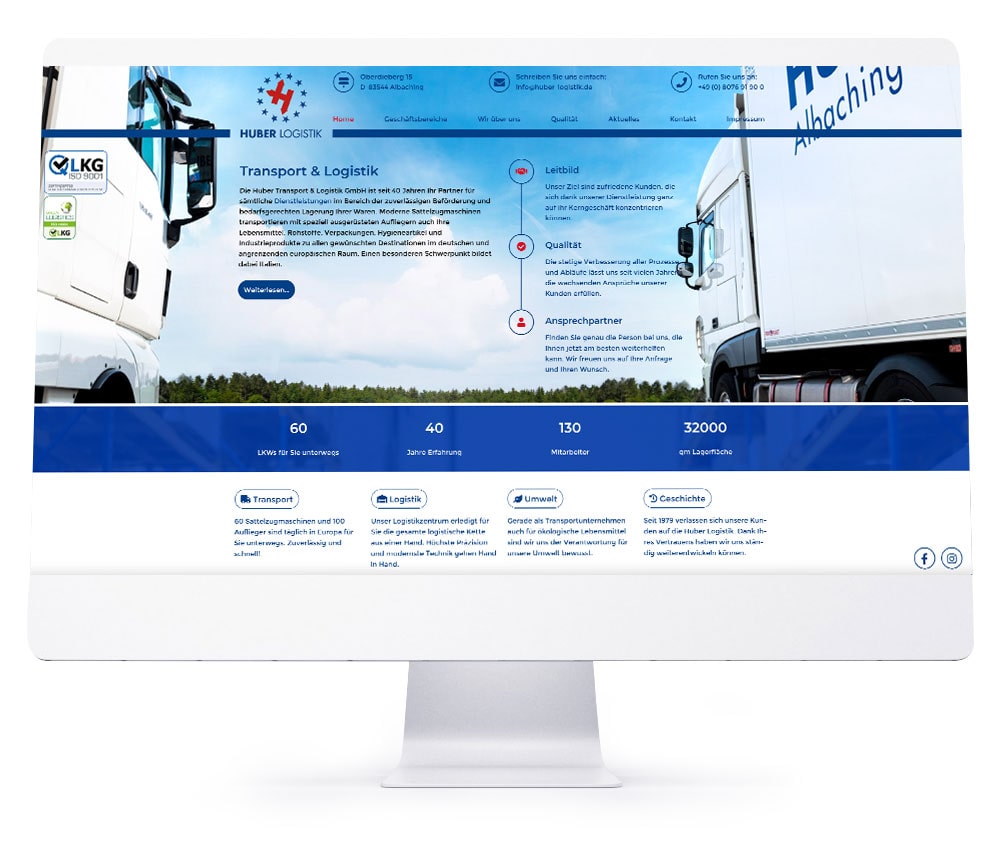Die perfekte Webseite für Ihr Hotel - Huber Transport & Logistik GmbH