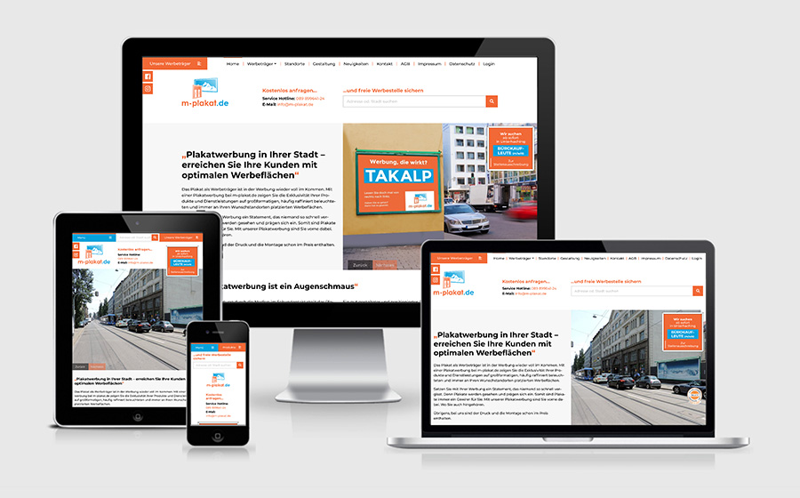 Webseite für m-plakat