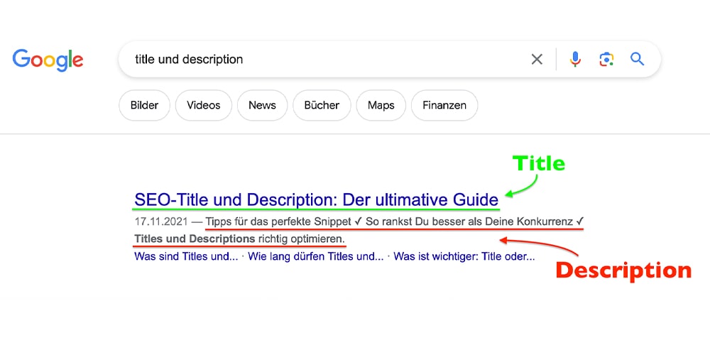 Title und Description