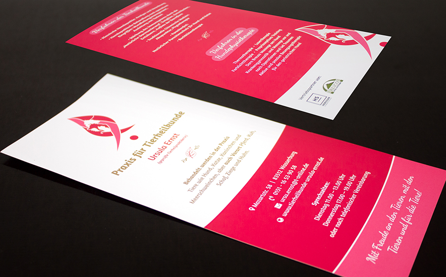 Flyer für die Praxis für Tierheilkunde