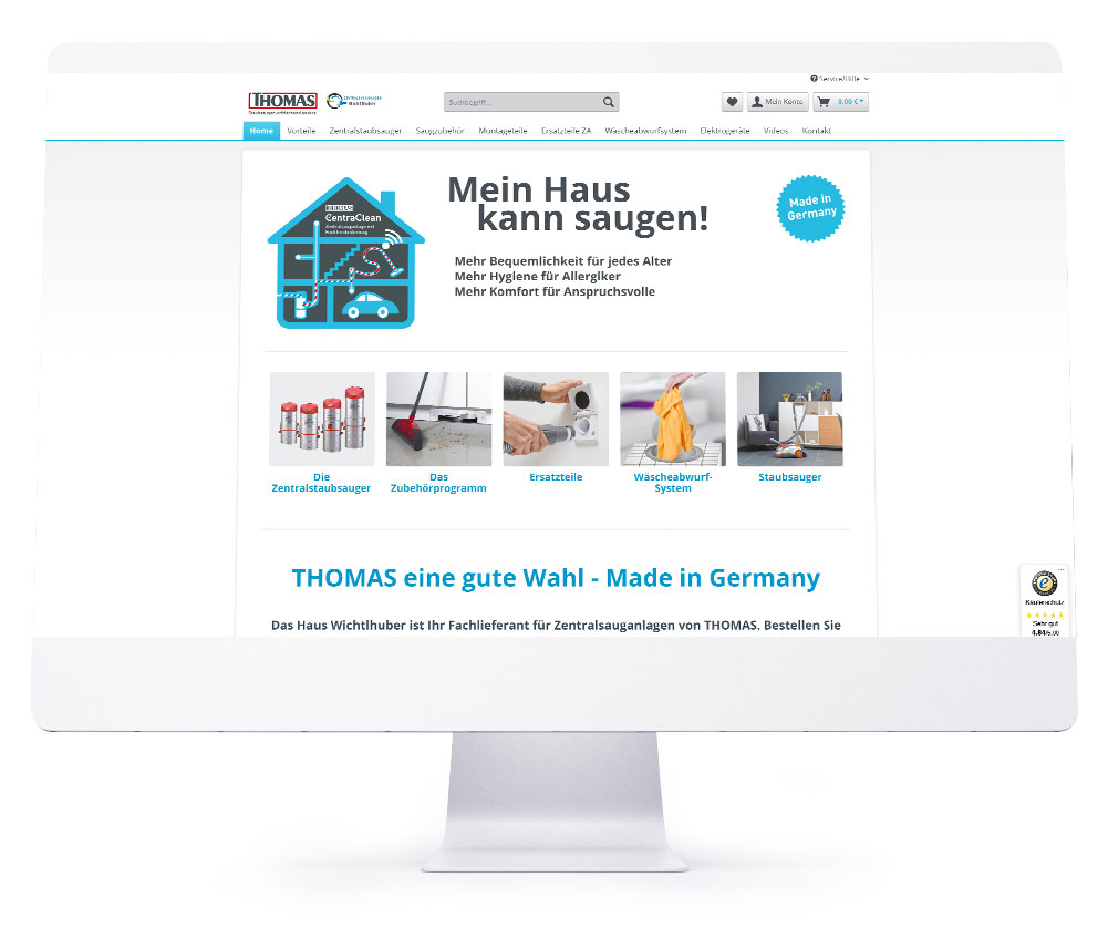 Onlineshops - THOMAS Zentralstaubsauger
