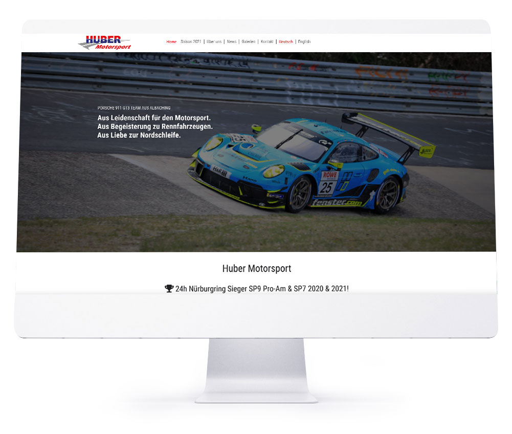 Webdesign - Huber Motorsport