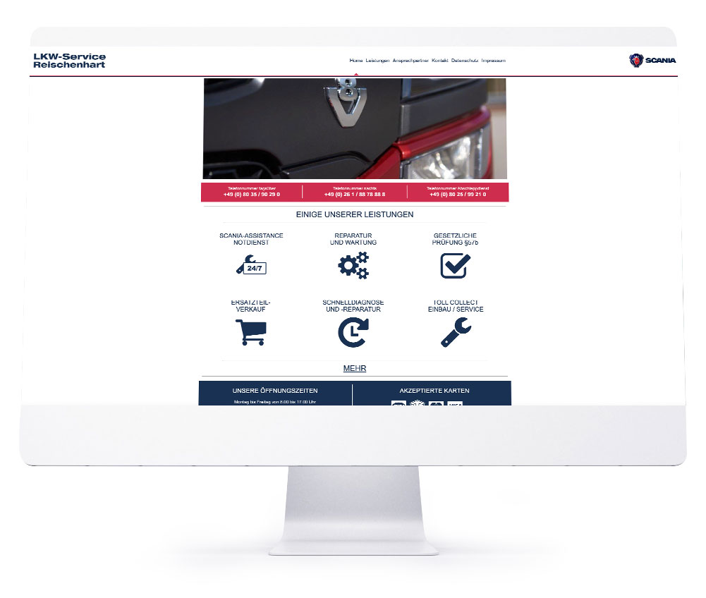 Die perfekte Webseite für Ihr Hotel - LKW-Service Reischenhart