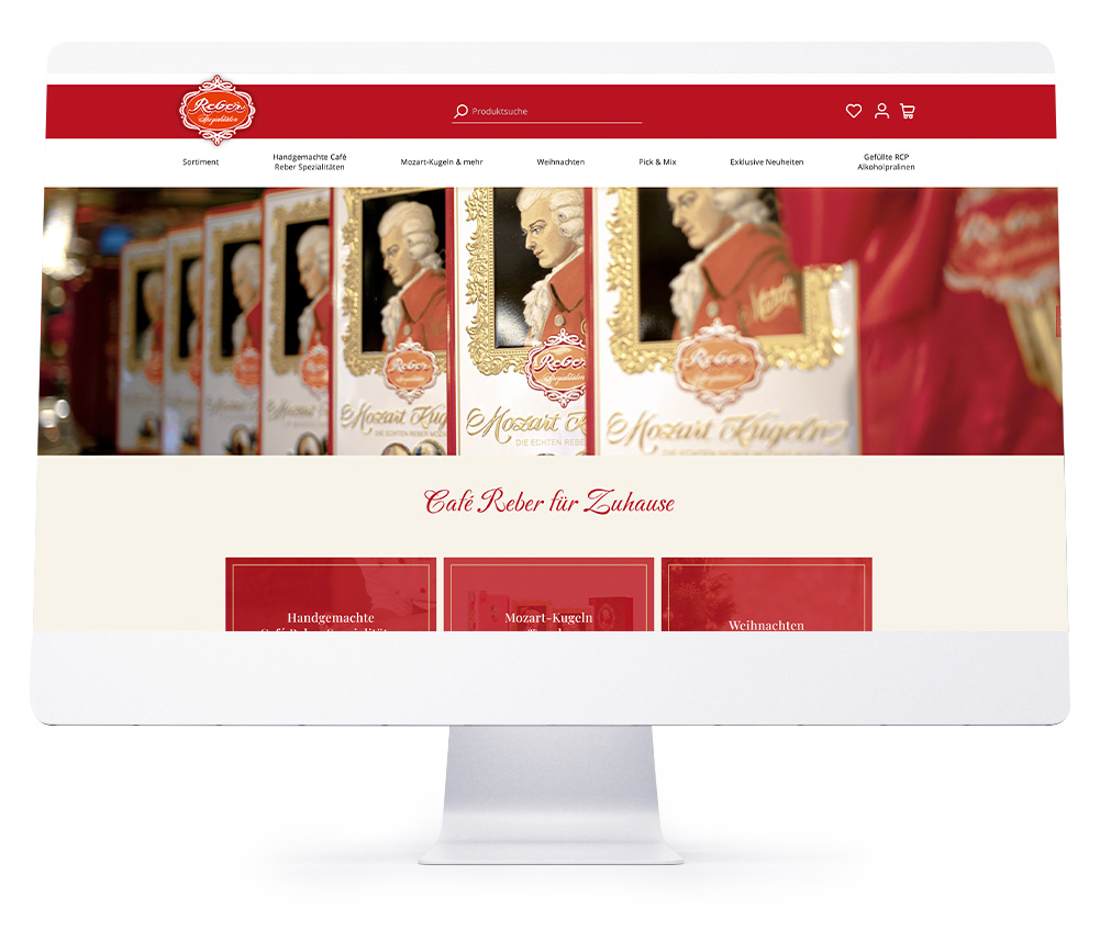 Onlineshops - Reber – Hochwertige Confiserie und Schokolade seit 1865