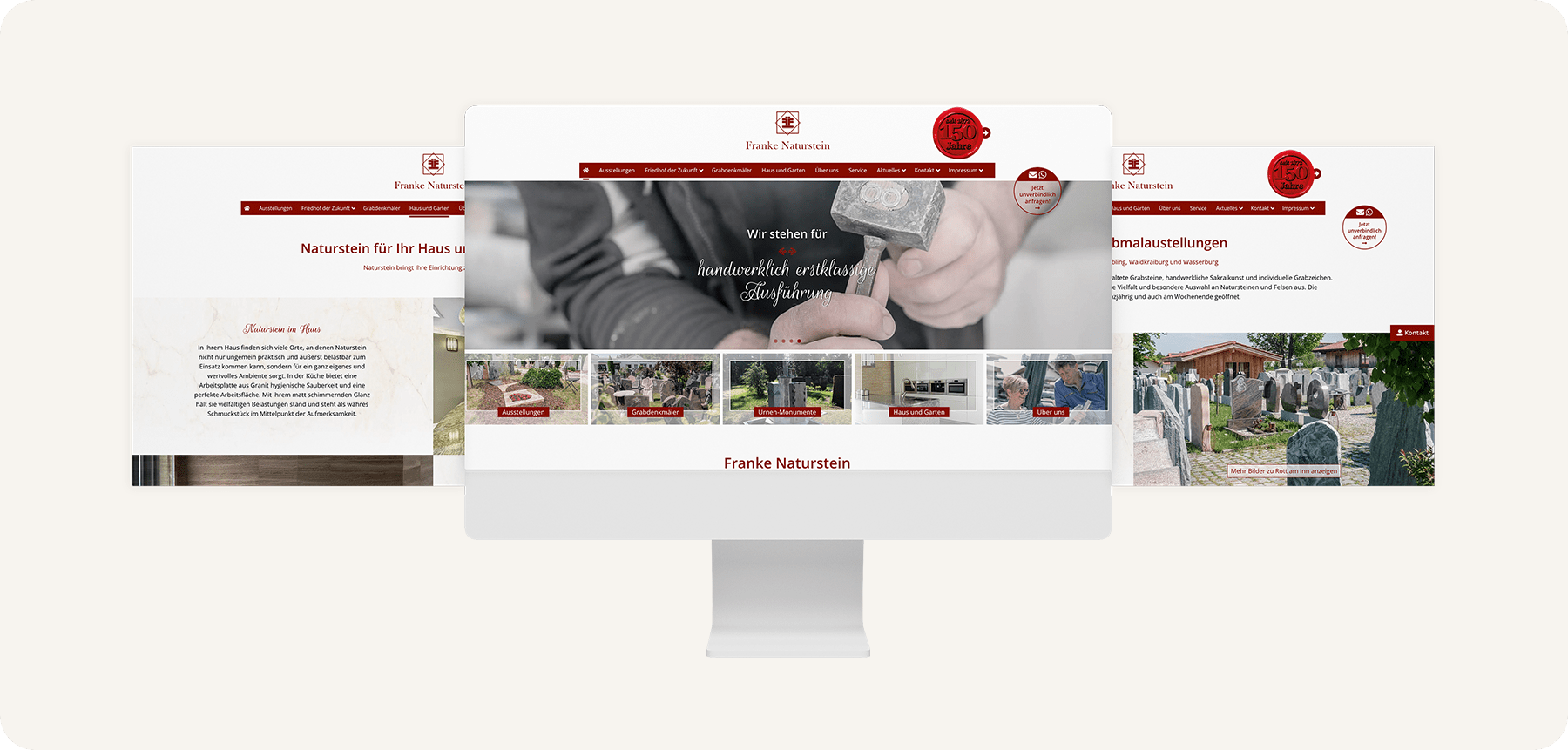 purpix Projekte Screens Franke Naturstein