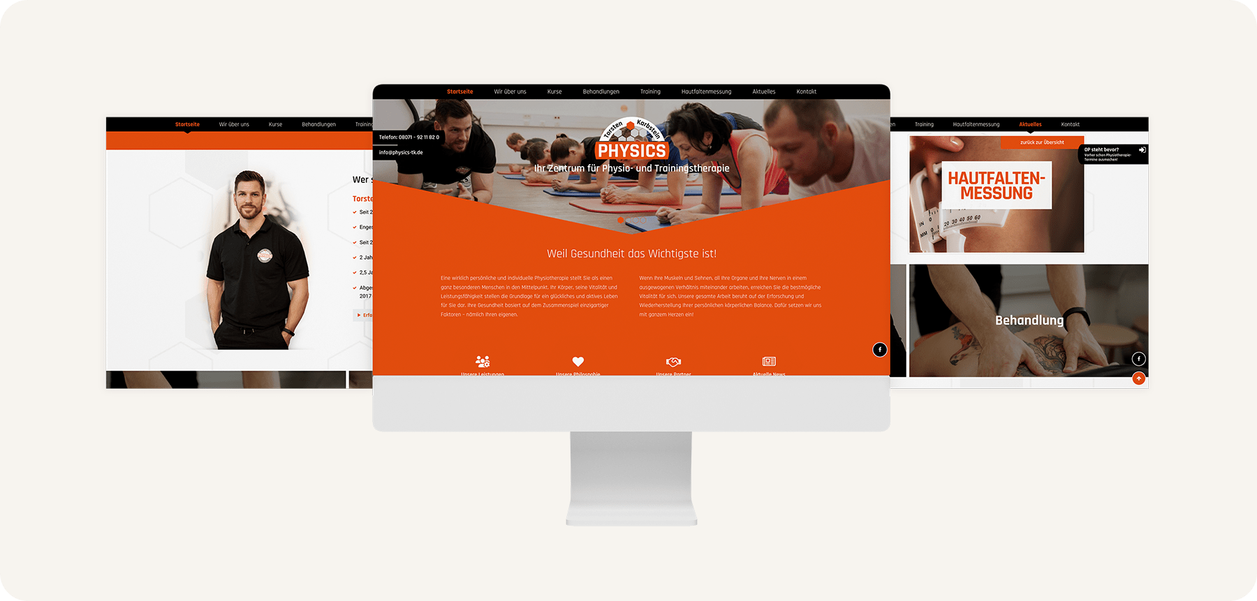 Physics Webseite Vorschau