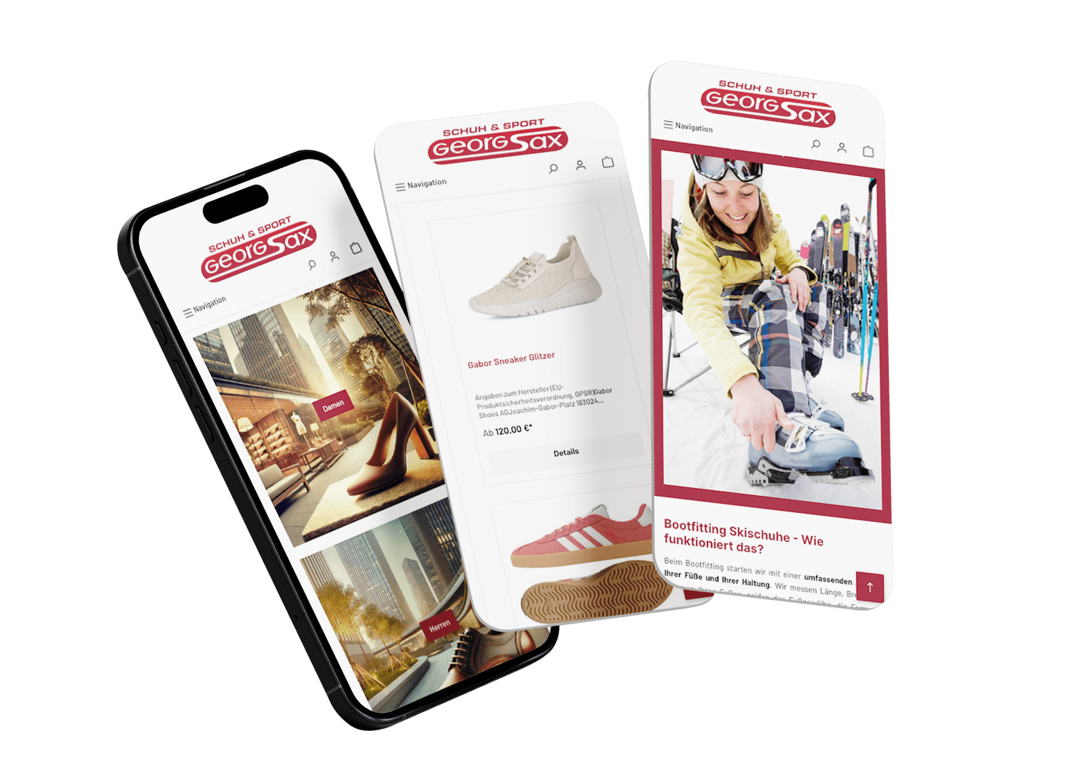 Schuh Sax Handy Ansicht