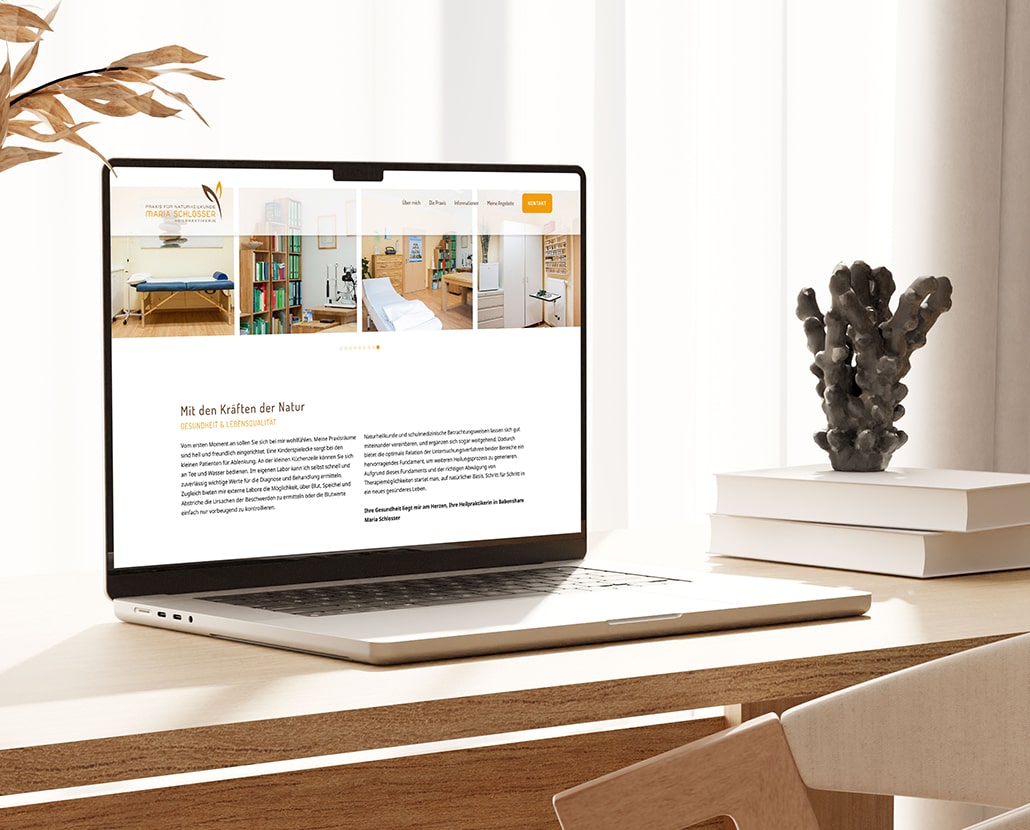 purpix Referenz Maria Schlosser Galerie auf Laptop