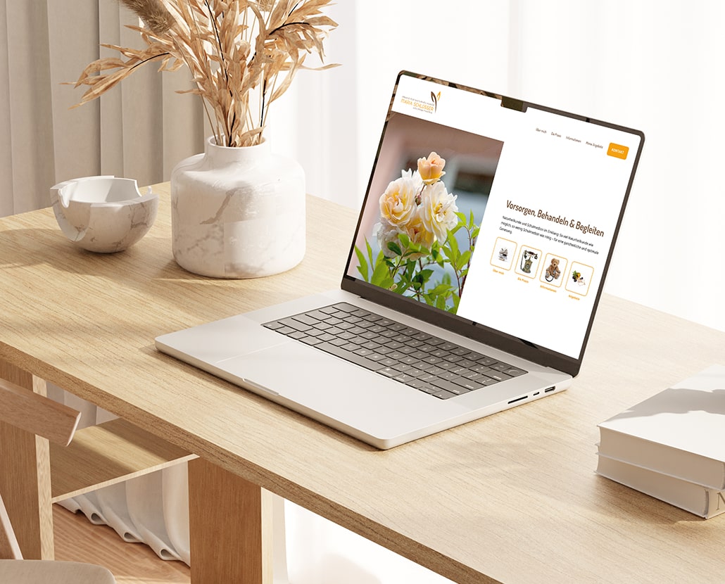 purpix Referenz Maria Schlosser Start auf Laptop