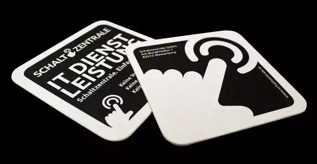 Bierdeckel für die Schaltzentrale GmbH