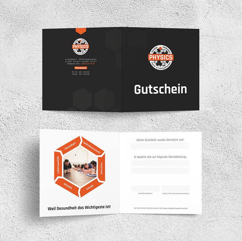 rocks Projekte Physics Gutschein Mockup